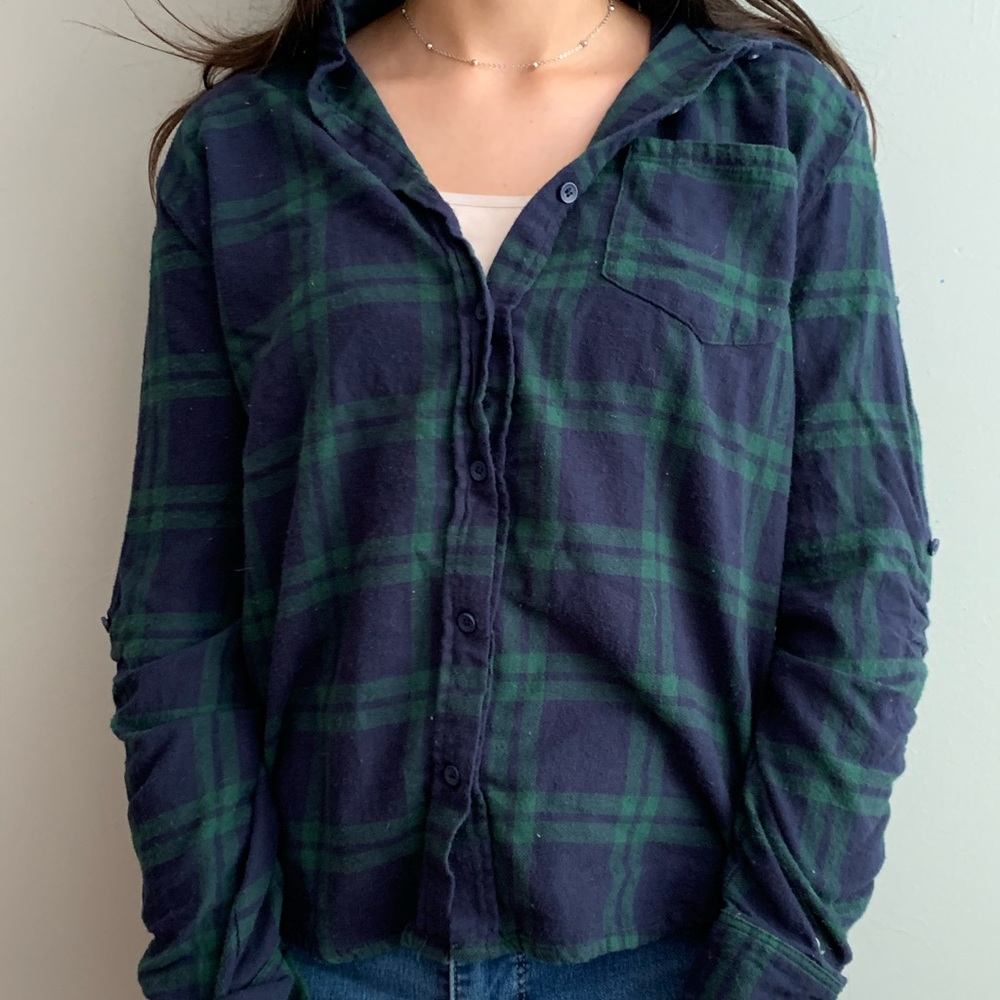 Vintage Plaid Button Up Shirt